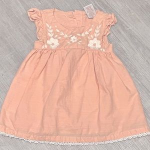 NEW Peach Embroidered Dress